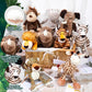Hydren 10 Pcs Safari Stuffed Animals Plush Jungle Animal Toys For Girls Boys, Elephant Giraffe Lion Tiger Monkey Rhinoceros Zebr