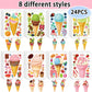 24 Sheets 8.3''  5.9'' Make Your Own Ice Cream Stickers For Toddlers Kids Party Favors, Make A Face Stickers For Kids Activities