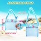 Brmdt Kids Beach Bag Seashell Bag For Beach Vacation, Mesh Shell Bags For Picking Up Shells, 8.7'' Mesh Bags For Holding Sunglas