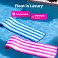 Cococabana 74 Inch Foam Float For Pools & Lakes Vinyl Foam Pool Floats (Pink Stripe, 2In Thick)