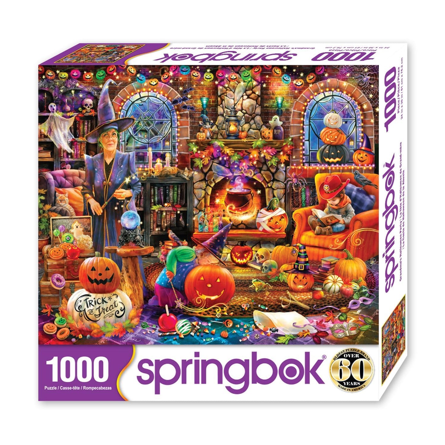 Springbok's Grandma's Halloween Party 1000 Piece Jigsaw Puzzle for Adutls Featues a Whimsical Halloween Scene for Puzzlers of All Ages