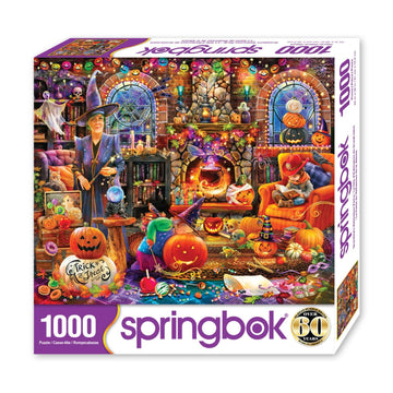 Springbok's Grandma's Halloween Party 1000 Piece Jigsaw Puzzle for Adutls Featues a Whimsical Halloween Scene for Puzzlers of All Ages