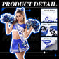 Vinsatin 6 Set Senior Sash 2026 Sport Satin Sash Glitter Cheer Hair Bow Senior Night Decor Cheerleader Gift Girl(Blue)