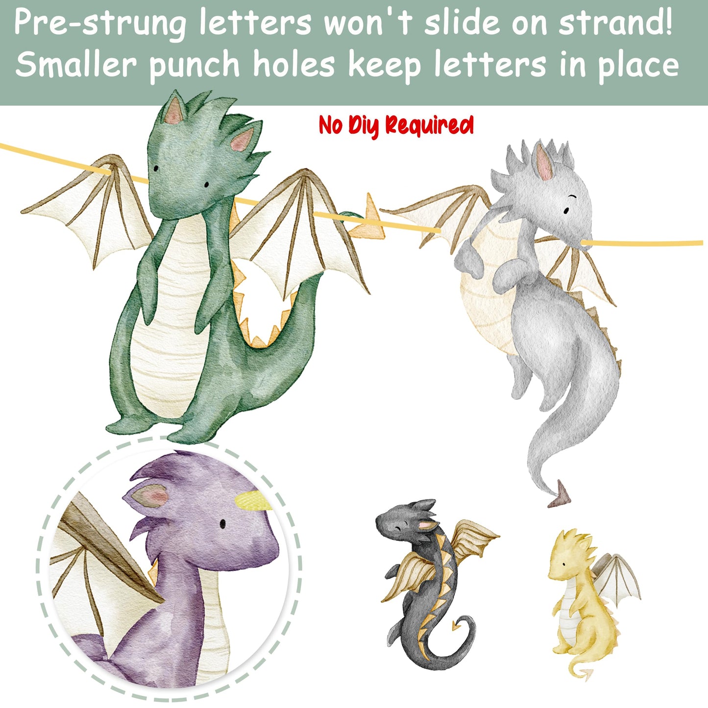 Dragon Birthday Party Banners 2Pcs Dragon Cutout Banners Fantasy Dragon Party Hanging Decorations Gold Dragon Party Banner for D