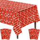 Chumia 6 Pcs Brick Tablecloth Brick Wrapping Paper Wall Backdrop Wallpaper Decoration for Halloween Christmas Party Supplies 54 