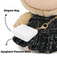 17cm Doll Clothes - enhanced Handmade Clothes 3 Piece Set Black Bow & Dress & White Bag Adjustable Outfit - elegant Chic Style Set High-End Fashion Accessories (No Doll) - No Logo