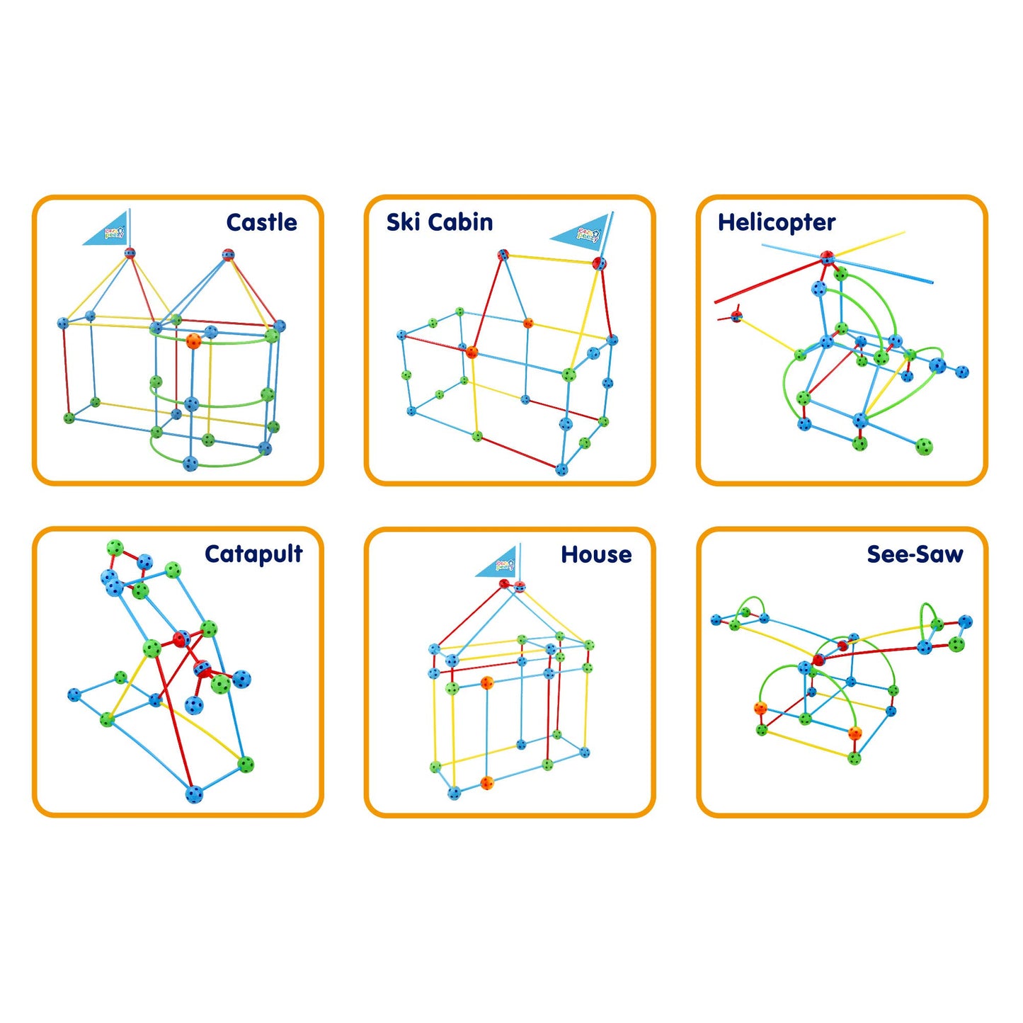 Eezy Peezy Connect N Build Building Toys Starter Pack With 79 Pieces - Stem Toy For Kids