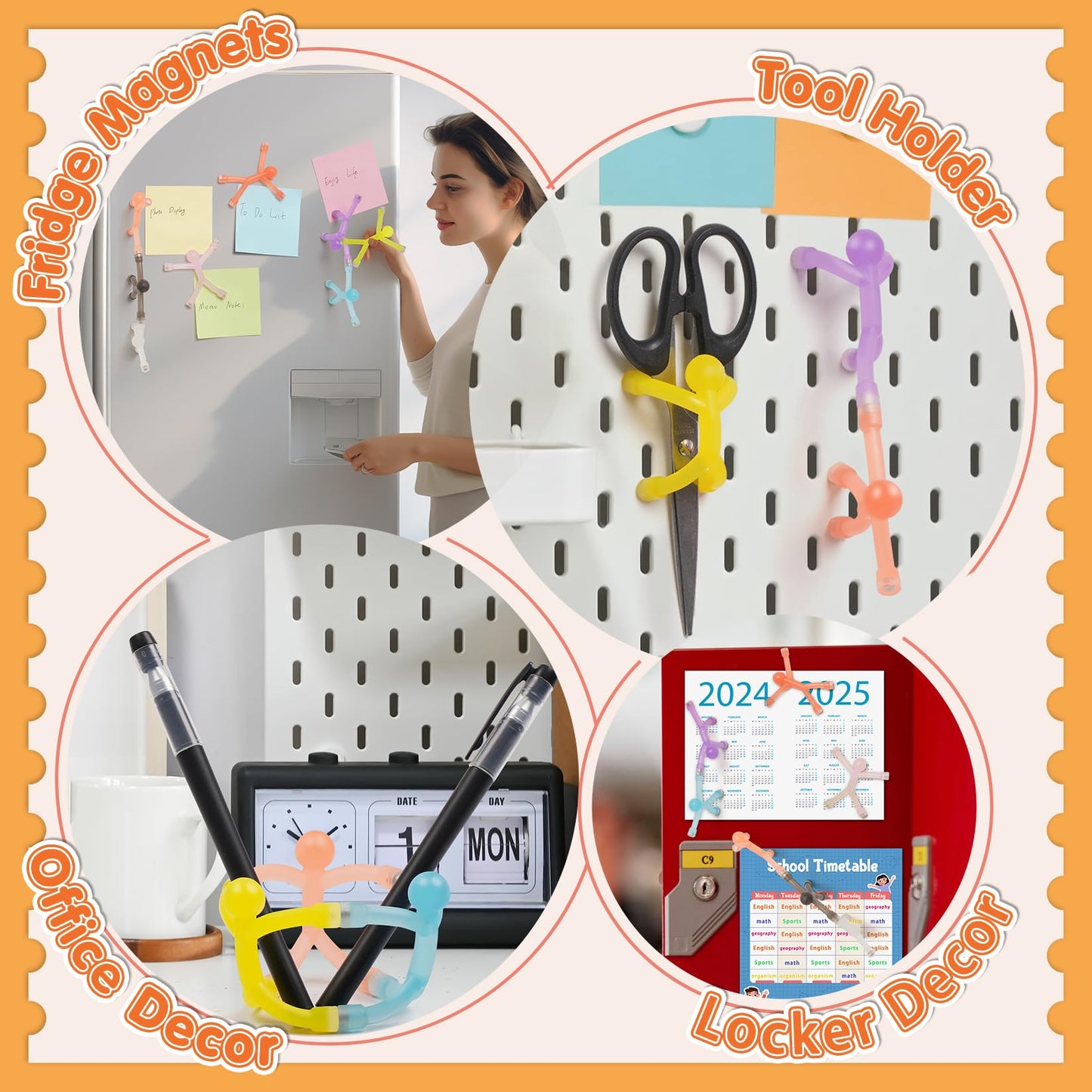 Wudime 10 Pack Magnetic People, Magnetic Men Magnet Toys, Magnet Men Fidget Toys Fun Magnets, Cute Fridge Magnets Refrigerator M