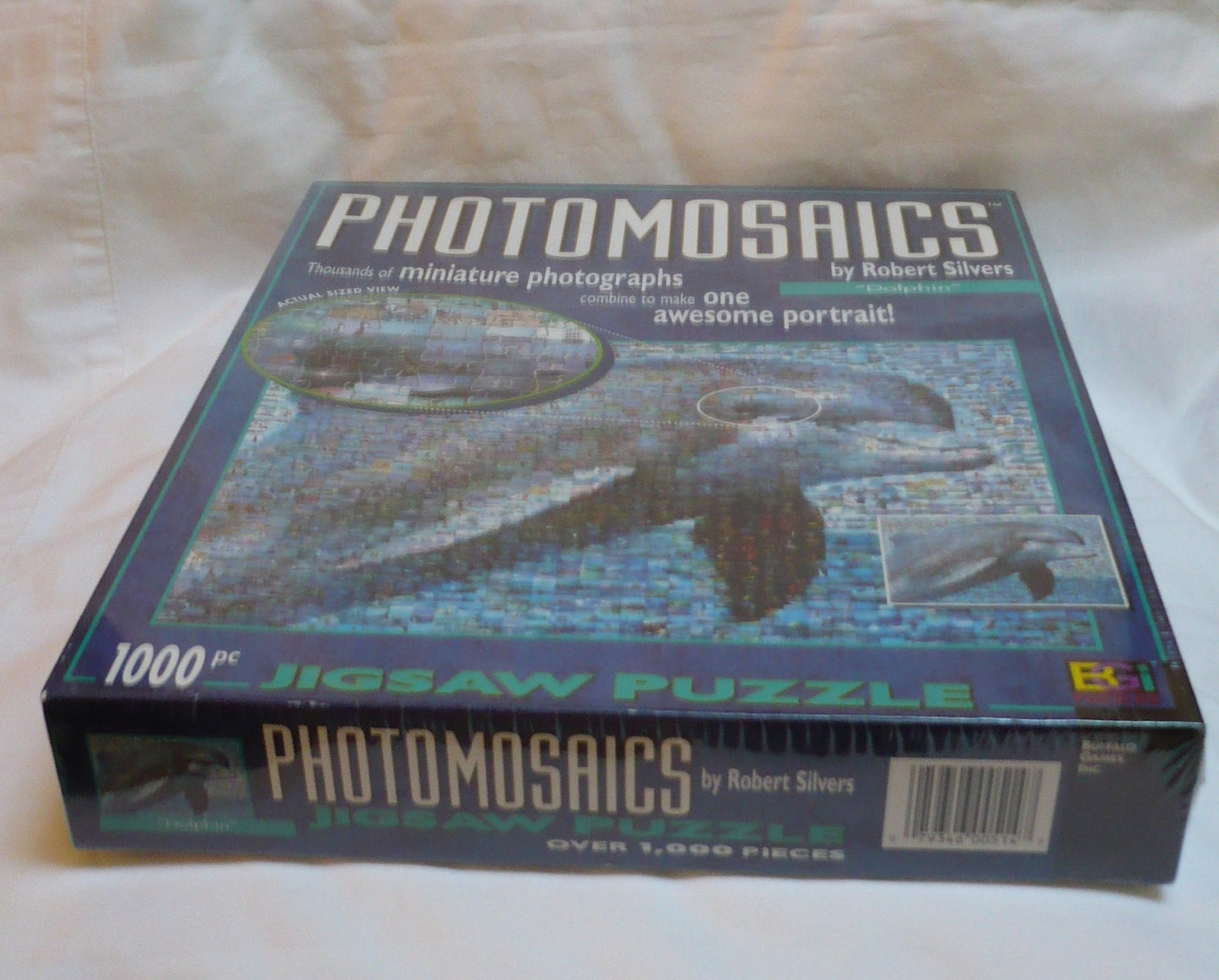 American Puzzles Photomosaic Dolphin Jigsaw Puzzle - 1000 Pieces, Cardboard Construction, Fun for All Ages