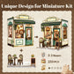 Fsolis Book Nook Kit - DIY Scene Miniature Dollhouse Kit for mature-themeds Bookshelf Puzzle Tiny House Mini Craft Coffee Shop Model Bookshelf Decor Gifts for Women Book Lovers Puzzle Beginners (Sunny Cafe)