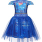 Wonderbabe Descendants Costumes For Girls Kids Inspired Zipper Jacket Short Sleeve Tulle Mesh Dress Halloween Costume Size 3-4T