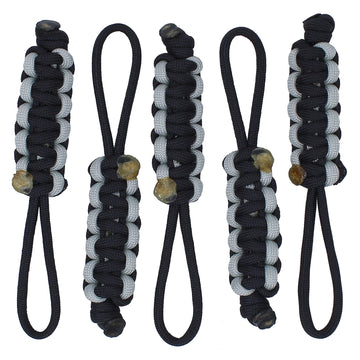 Bubbasgaragetv - Large Heavy Duty Paracord Zipper Pulls (Light Grey)