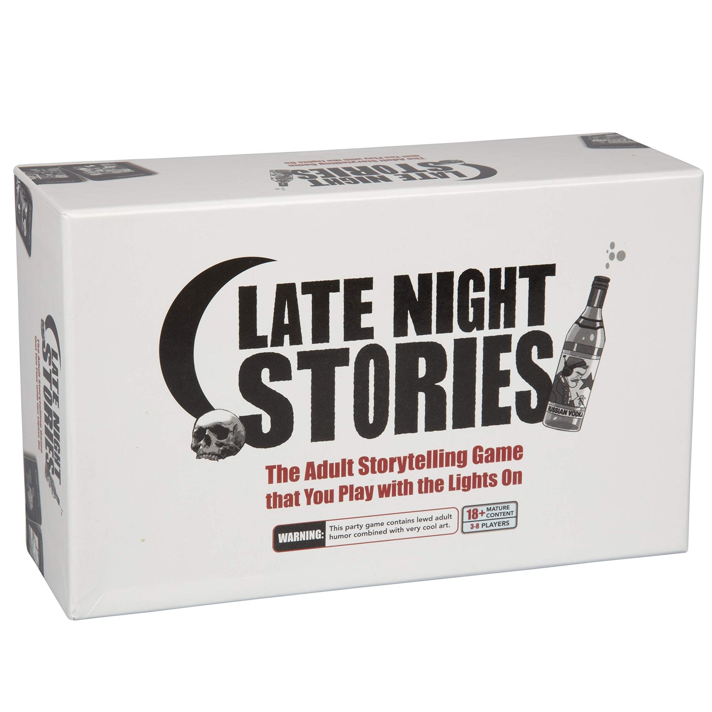 Late Night Stories mature-themed Party Game- Can You Weave a Story w/ The Cards Given to You? 250 Original Art Cards  3-8 Players  Tell Your Tale & Earn the Best (or Worst) Votes  Fun Colleges 18+  Xmas Gift