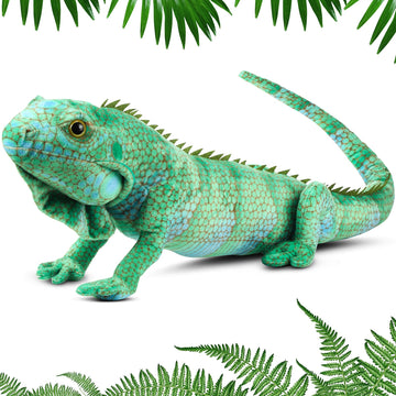 Syhood Lizard Stuffed Animals 37.4'' Realistic Plush Toy Lizard Toy Soft Plush Reptile Gift For Boys Girls Animal Lovers Birthday Easter(Iguana)