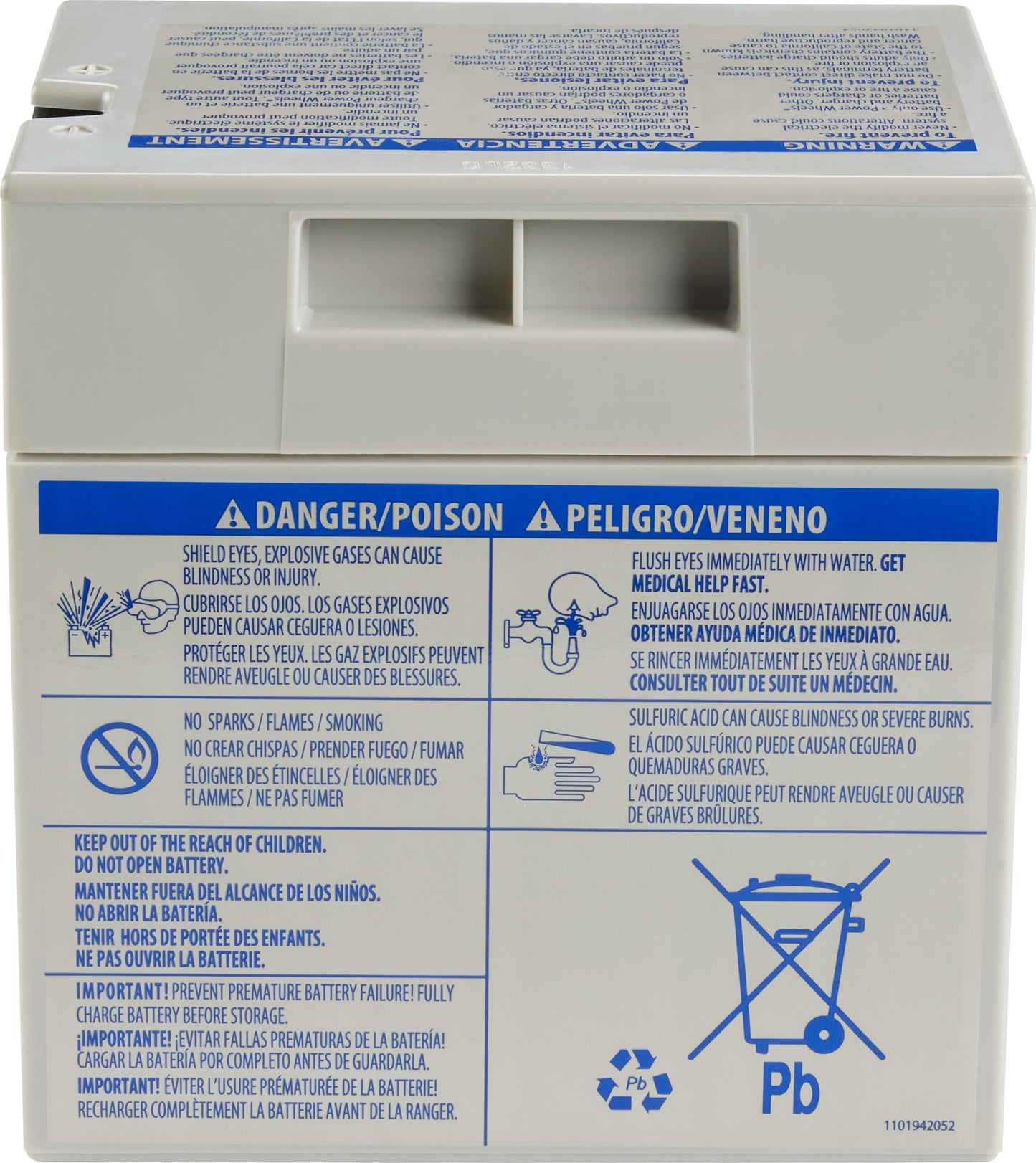 Power Wheels 12-Volt Ride-On Toy Replacement Battery, 12-Ah, Multicolor, Model G5894