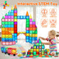 Magnetic Tiles,100PCS Magnet Building Blocks for Kids Educational Magnetic Blocks Sensory Toys Montessori Stacking Gift for 3 4