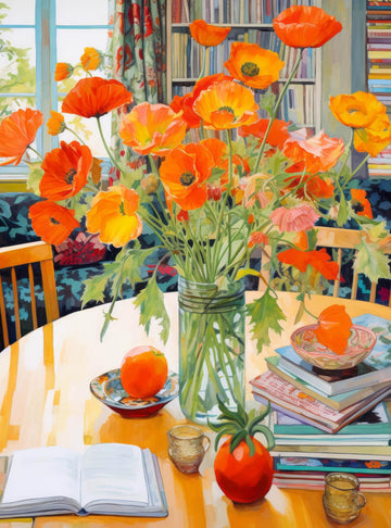 Cross & Glory 1000 Piece Jigsaw Puzzle - Poppies Panorama - Large Art Puzzle - Satin Finish - CG-M-067