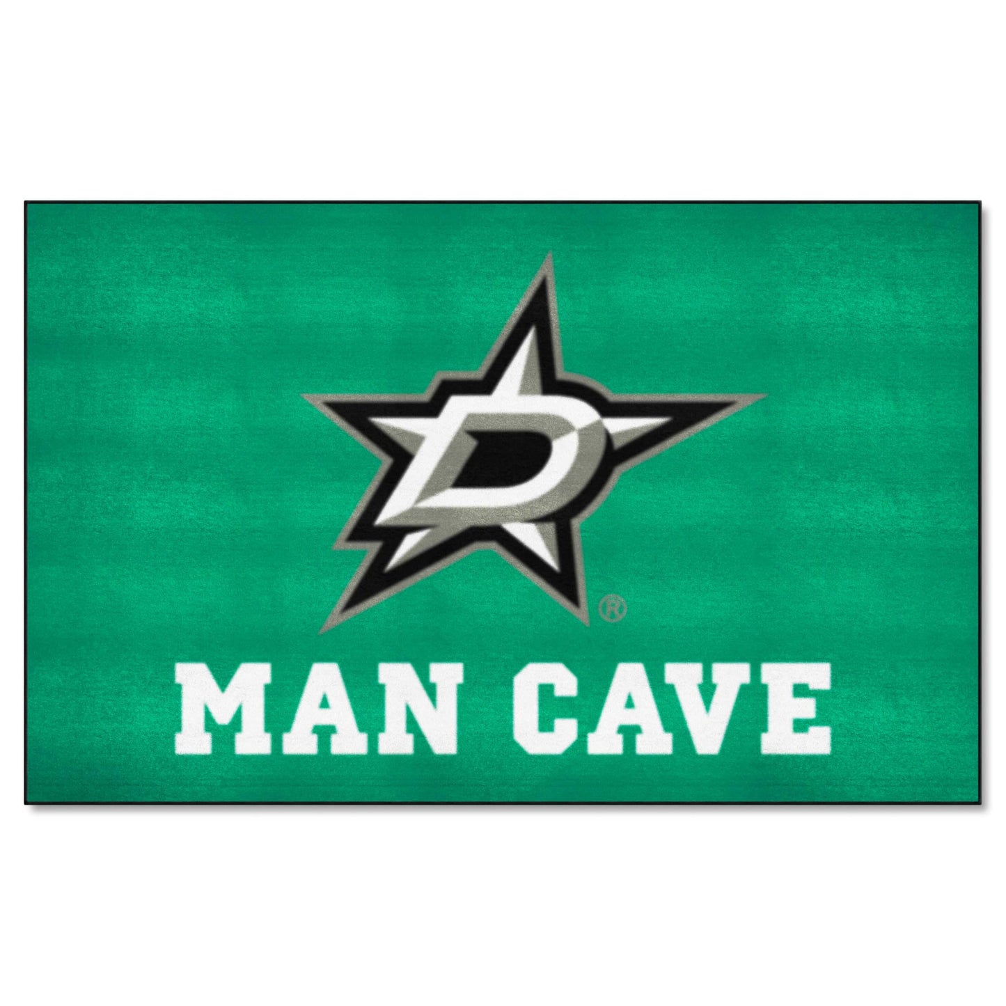 FANMATS 14424 Dallas Stars Man Cave Tailgater Rug - 5ft. x 6ft. Sports Fan Area Rug, Home Decor Rug and Tailgating Mat