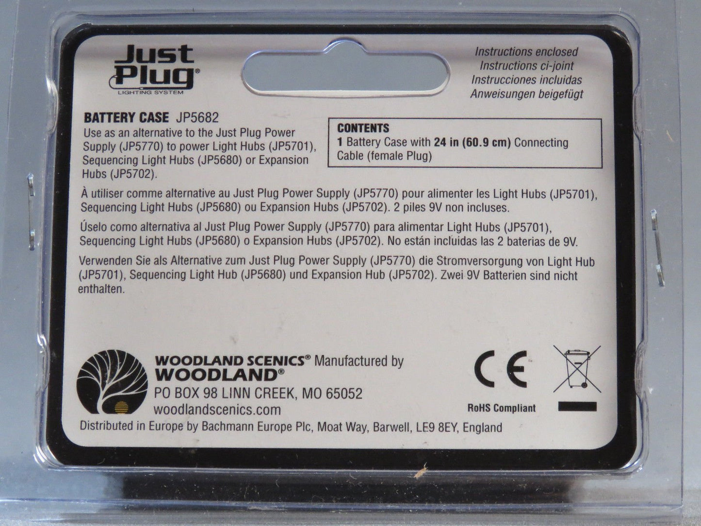 Just Plug Woodland Scenics Jp5682 Woojp5682 Battery Case
