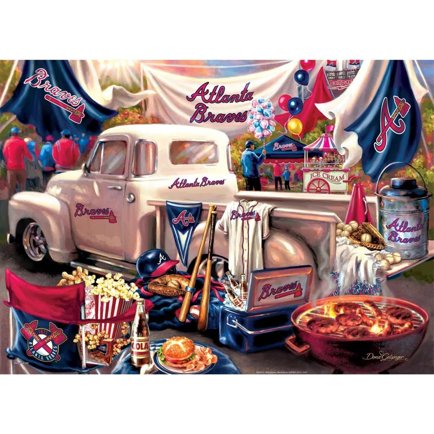 MasterPieces 1000 Piece Jigsaw Puzzle for Adults - MLB Atlanta Braves Gameday - 19.25x26.75