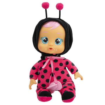 Cry Babies Tiny Cuddles Lady - 9 Inch Baby Doll, Cries Real Tears. Red And Black, Multicolor