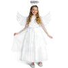 Spooktacular Creations Halloween Angel Costume Girls, Kids Princess Dress Toddlers Tulle Angel Set With Accessories For Halloween Role Play Parties, White, Medium(8-10 Yrs)