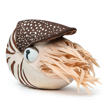 ZHONGXIN MADE Nautilus Plush Toy - 8 Inch Soft Sea Life Stuffed Animal, Brown, Lifelike Design, Perfect Gift for Kids