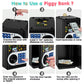 Black Piggy Bank For Kids, Cash Coin Can Atm Bank Electronic Coin Money Bank For Kids-Hot Gift, Great B-Day Xmas Toy Gifts For K