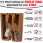 Piggy Bank for Kids Boys Girls, Wooden Large Letter Piggy Bank Alphabet Money Bank with Initial W, Coin Bank Fun Gifts for Birth
