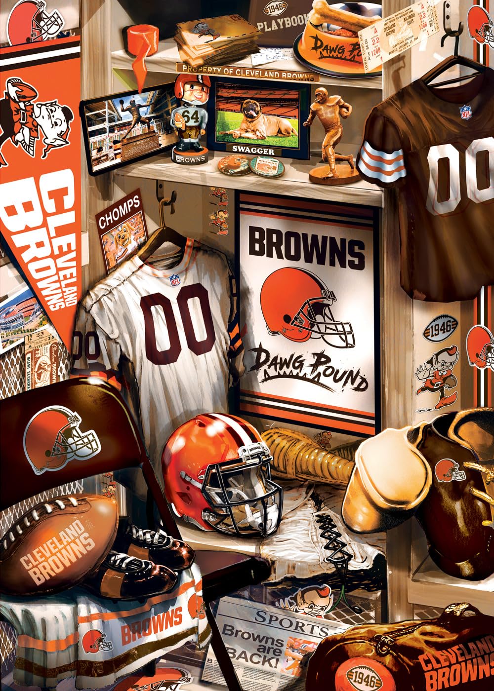 Cleveland Browns Puzzle 500 Piece Locker Room