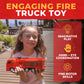 WolVolk Electric Firetruck Toy - 3D Lights & Sirens - Red - Model: comfire - Ideal for Toddlers 3-5 Years Old
