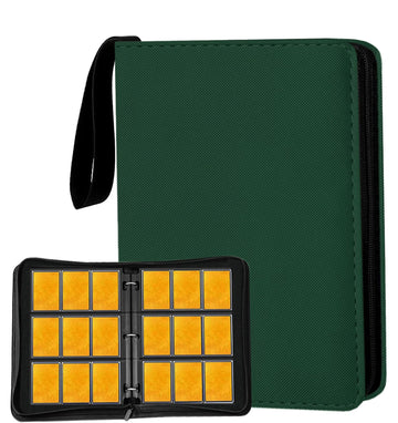 Card Binder 9 Pocket enhanced Zipper Trading Card Album 720 Cards Folders for Collectible MTG TCG Sports Cards Binder (Green)