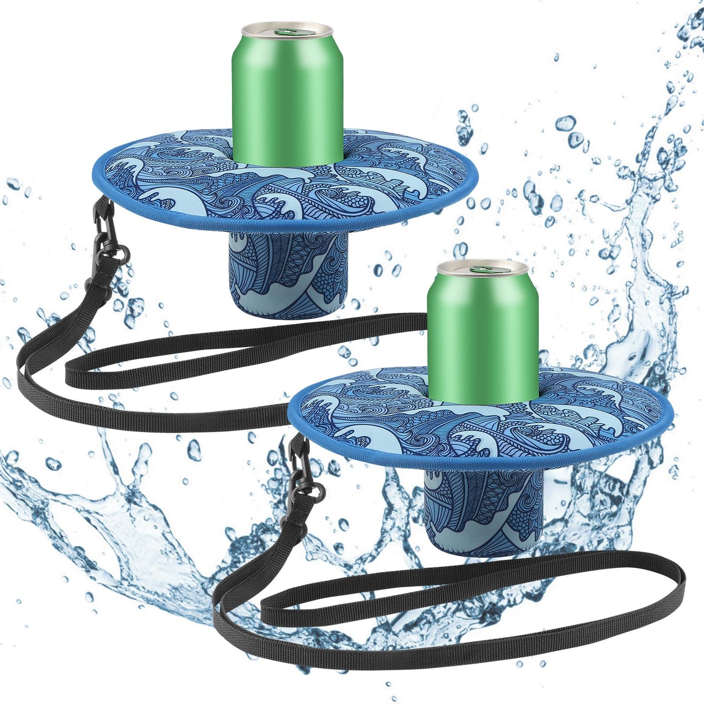 Desing Wish Drink Floats For Swimming Pool Neoprene Drink Floaties Pool Drink Floats For Standard Cans/Cups/Bottles, Thickened F