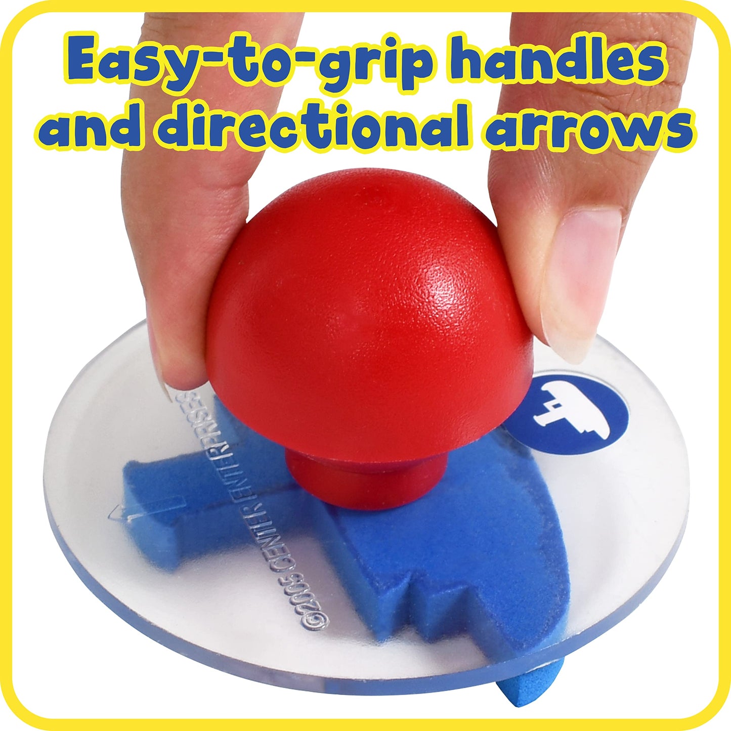 READY 2 LEARN Giant Stampers - Transportation Vehicles - Set 1 - Set of 10 - Easy to Hold Foam Stamps for Kids - Arts and Crafts