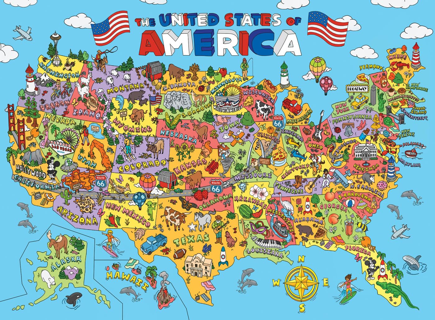 Masterpieces 101 Things To Spot In The Usa 100 Piece Kids Puzzle