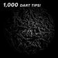 Viper Dart Accessory - Diamond 1/4" Thread Soft Tip Dart Points, Black, 1000 Pack, Model 37-1615-01, Plastic