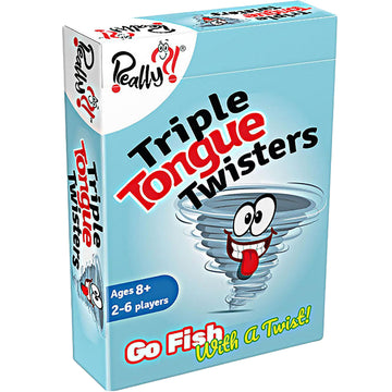 Really?! Triple Tongue Twisters - Go Fish with A Twist, Hilarious Family Party Speech & Memory Card Game, Ages 8+