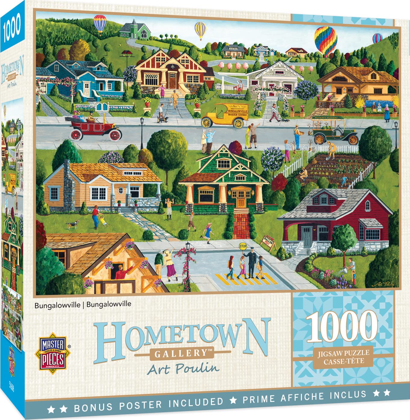 MasterPieces - 1000 Piece Jigsaw Puzzle, Bungalowville, Fun for Adults, Family, Kids, 19.25 x 26.75