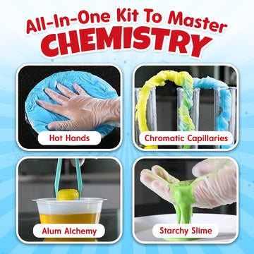Playz 52 Extreme Kids Chemistry Experiments Set - Stem Activities & Science Kits For Kids Age 8-12 With 51+ Tools - Discovery Science Educational Toys & Gifts For Boys, Girls, Teenagers & Kids