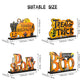 Blulu 4 Pcs Halloween Centerpieces for Tables Happy Indoor Table Decorations Pumpkin Table Centerpieces Wooden Boo Trick or Trea
