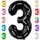 Katchon, Giant Race Car Number 3 Balloon - 40 Inch | Number 3 Race Car Balloon For Construction Birthday Party Supplies 3 Year Old | 3 Balloon Number For Race Car Birthday Party Supplies 3 Year Old