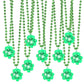 Ccinee 10Pack St.Patrick'S Day Light Up Shamrocks Necklaces Accessories Led Metallic Green Shamrock Bead Necklace For Irish St.