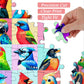 PICKFORU Birds Puzzles for Adults 1000 Pieces, Colorful Animals Jigsaw Puzzles Cardinal Blue Jay, Cute Parrot Puzzle as Wall Dec