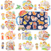 CHEFAN 12 Pack Felt Board Stories Set,Nursery Rhymes Flannel Board Stories with a Foldable Board for Preschool Activities,Includ