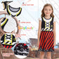 Sukyfecde Buccaneer Costume Girls Pirate Dress up Kids Birthday Party Dress Halloween Cosplay Outfits Size 2t Red