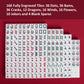 Jongyance American Mahjong Set, Mahjong Tiles Set, Red Bag, 166 White Tiles, 4 All-In-One Rack/Pushers (Ma Jong, Mah Jongg, Maji