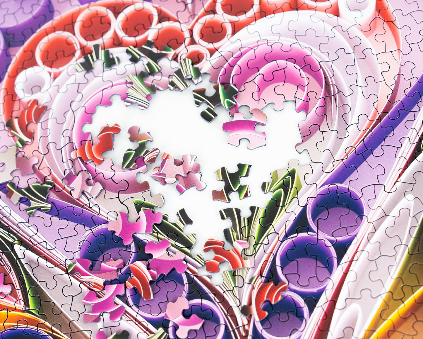 Springbok Paper Hearts 1000 Piece Puzzle For Adults - Features A Beautiful Cut Paper Heart Arrangment