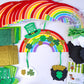 Winlyn 12 Sets St. Patricks Day Decorations Rainbow Ornaments DIY St. Pats Craft Kits Rainbow Four-Leaf Clover Irish Lucky Sha