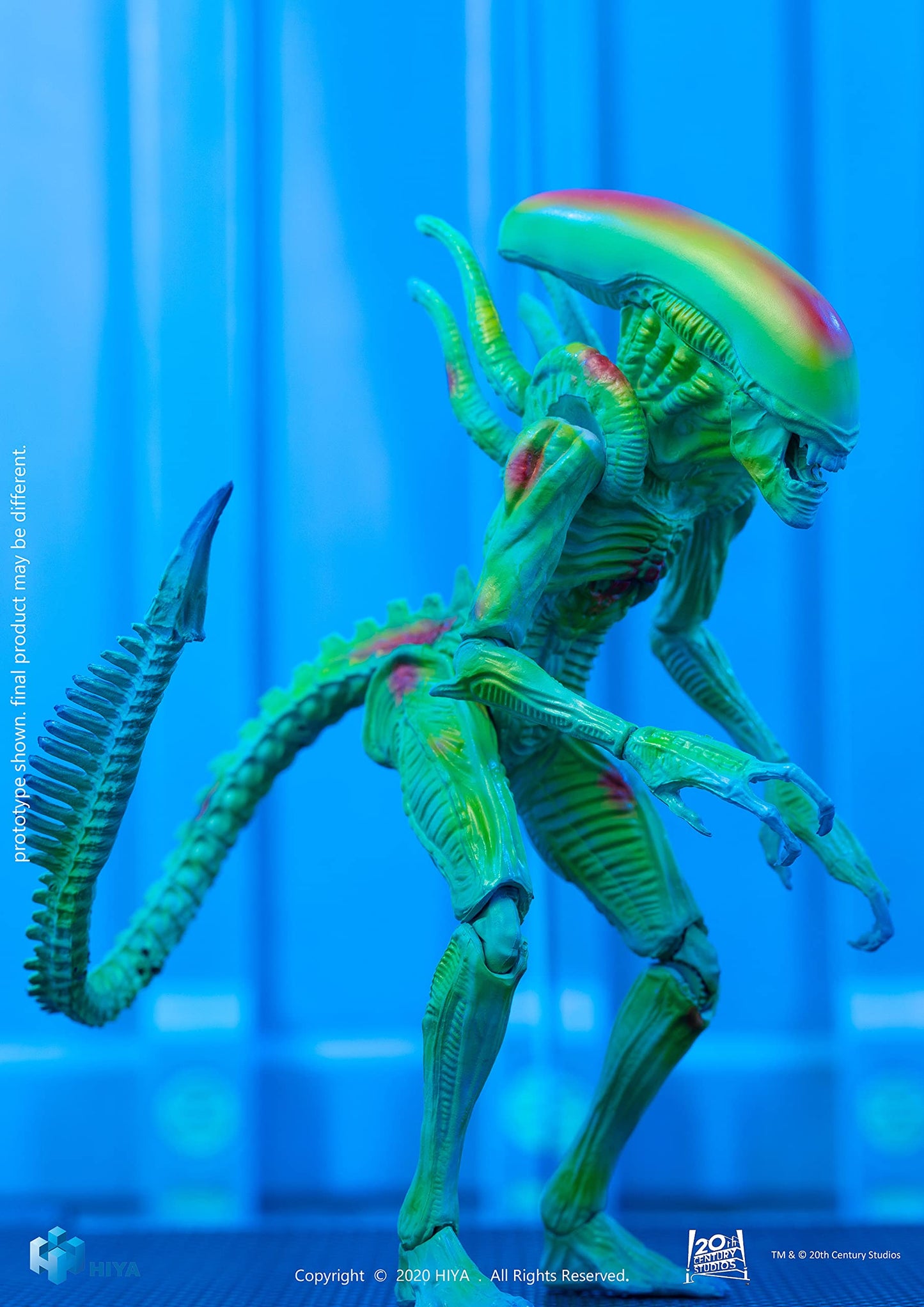Hiya Toys Alien vs. Predator Thermal Vision Alien Warrior 1:18 Scale Figure, Multicolor, PVC, Model EMA0002