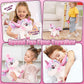 G.C Unicorns Gifts For Girls Toys 3 4 5 6 Year Old, Walking Talking Electronic Interactive Remote Control Plush Unicorn & Costume, Pretend Play Pet Care Toy Birthday Gift For Toddler Kid Girl Age 3+